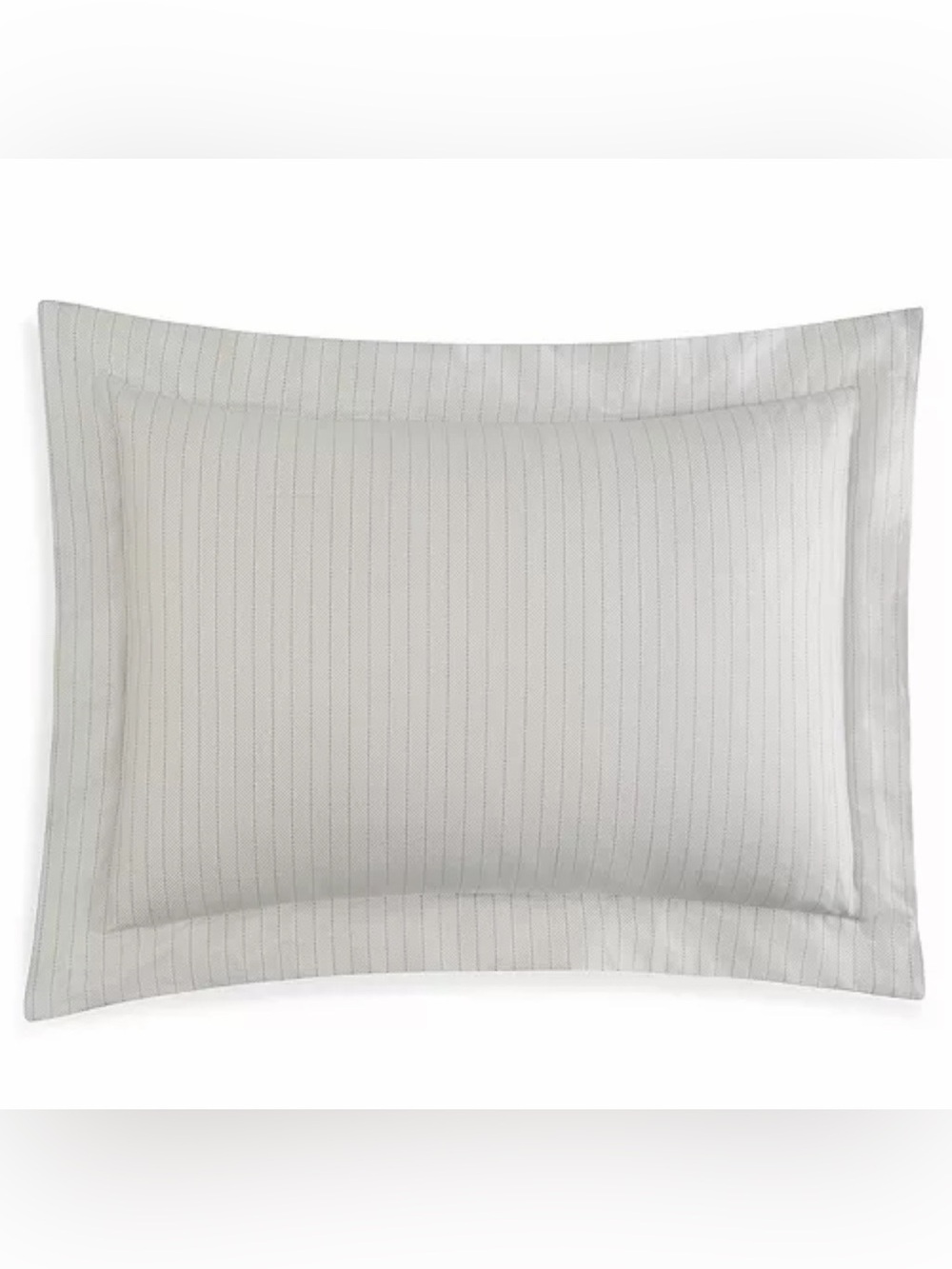 Frette Pinstriped Standard Sham NWT Light/Dark Gray